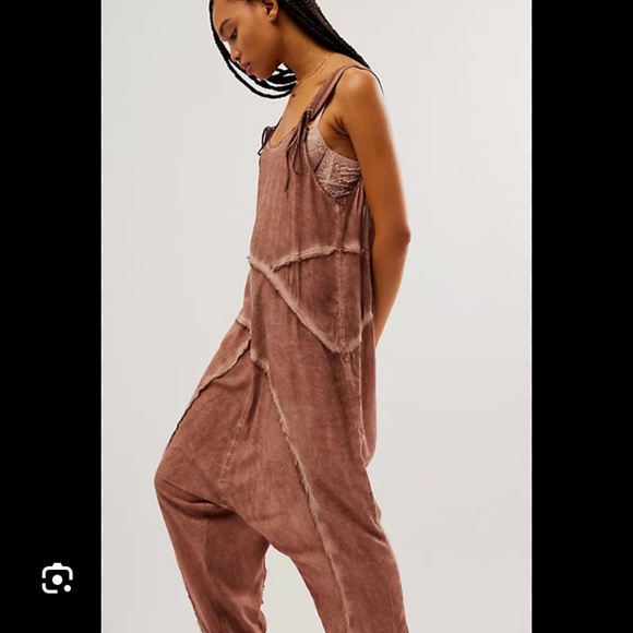 FP Fine Arts Intimatley Rose Mauve Boho Cottage Core Slouch Lightweight Beach XS - Picture 4 of 7